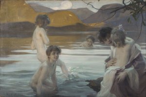 Pierwsza kąpiel, ok. 1907 (olej na płótnie)