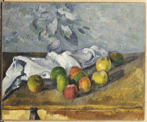Jabłka i serwetka autorstwa Paul Cézanne