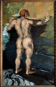 Kąpiący się i naskalny obraz Paula Cezanne