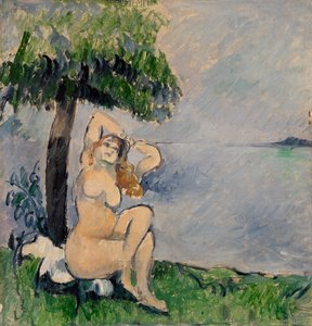 Kąpiący się nad brzegiem morza autorstwa Paul Cézanne