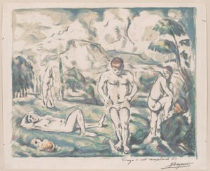 Kąpiących się autorstwa Paul Cézanne