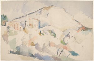Château Noir i Mont Sainte-Victoire, ok. 1890-1895 autorstwa Paul Cézanne