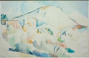 Das Château Noir und das Gebirge Sainte-Victoire autorstwa Paul Cézanne