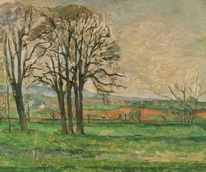 Nagie drzewa w Jas de Bouffan. 1885-86 autorstwa Paul Cézanne
