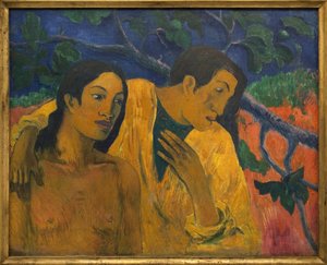Lot (tahitańska sielanka). Obraz Paula Gauguina (1848-1903), olej na płótnie autorstwa Paul Cézanne