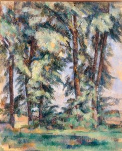 Duże drzewa w Jas de Bouffan autorstwa Paul Cézanne