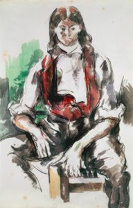 Chłopiec w czerwonej kamizelce autorstwa Paul Cézanne