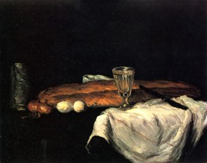 Chleb i jajka autorstwa Paul Cézanne