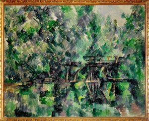 Most nad stawem autorstwa Paul Cézanne