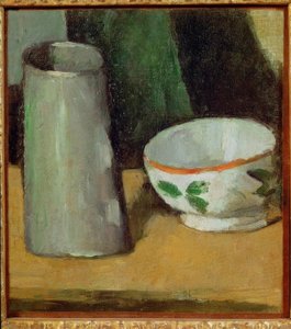 Miska na mleko i dzbanek autorstwa Paul Cézanne
