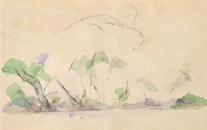 Mont Sainte-Victoire (toaleta na papierze) autorstwa Paul Cézanne