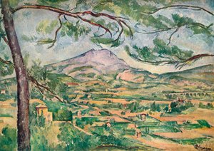 Mont Sainte-Victoire z dużą sosną, ok. 1887 r. autorstwa Paul Cézanne