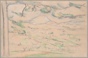 Montagne Saint-Victoire (Dolina Łuku) autorstwa Paul Cézanne