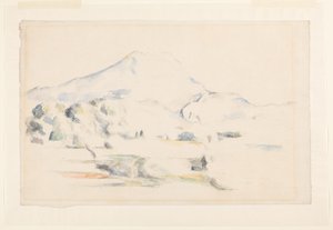 Montagne Sainte-Victoire, ok. 1885-87 (grafit i akwarela na papierze czerpanym) autorstwa Paul Cézanne