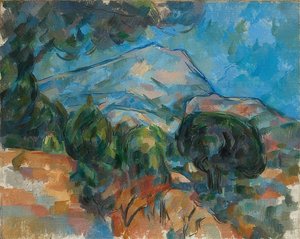 Góra Sainte-Victoire. Um 1904 autorstwa Paul Cézanne