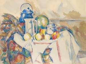 Martwa natura z mlecznym dzbanem, melonem i cukiernicą, 1900-1906. autorstwa Paul Cézanne