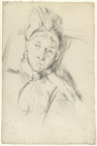 Portret Hortensy Cézanne-Figuet, żony artysty autorstwa Paul Cézanne