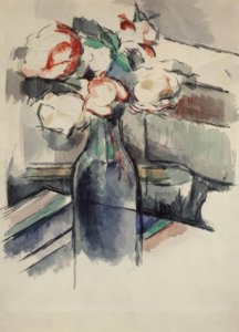 Róże w butelce autorstwa Paul Cézanne
