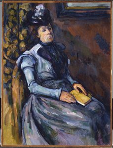 Siedząca kobieta w kolorze niebieskim autorstwa Paul Cézanne