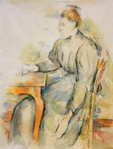 Siedząca kobieta (Mme Cézanne) autorstwa Paul Cézanne