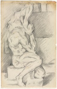 Szkic rzeźby anatomicznej recto Szkic Madame Cézanne verso, 188184. autorstwa Paul Cézanne