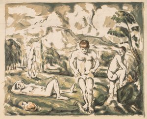 Kąpiący się. autorstwa Paul Cézanne