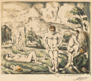 Duży talerz kąpiących się, 1896-1897. autorstwa Paul Cézanne