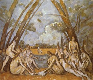 Duzi kąpiący się autorstwa Paul Cézanne