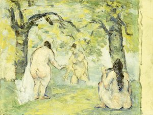 Trzech Kąpiących się, 1875-77 autorstwa Paul Cézanne