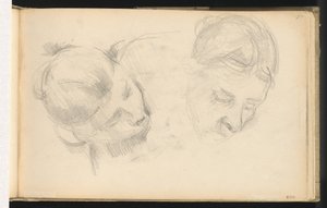 Dwie głowy kobiet autorstwa Paul Cézanne