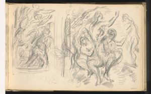 Dwa etiudy do „Sądu Parysa” lub „Kochego Pasterza” autorstwa Paul Cézanne
