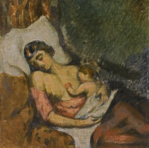 Kobieta karmiąca dziecko piersią, ok. 1872 autorstwa Paul Cézanne