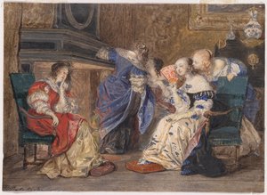 Kobiety we wnętrzu autorstwa Paul Delaroche