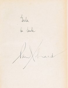 Odręczna dedykacja w poezji miłosnej autorstwa Paul Eluard