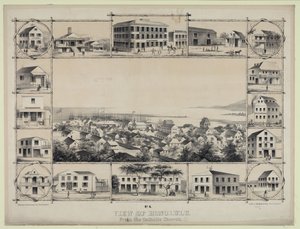 Nr 4. Widok Honolulu. Z kościoła katolickiego. autorstwa Paul Emmert