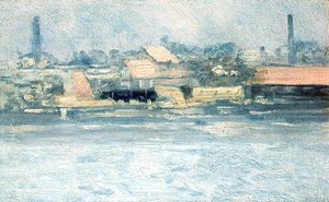 Battersea Waterfront (olej na płótnie)
