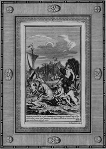 Neptun sprowokowany, aby zobaczyć rozgromienie Greków autorstwa Paul Fourdrinier