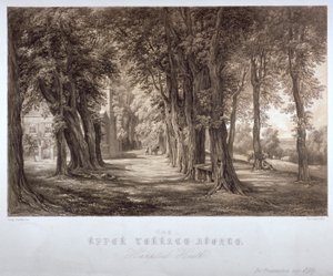 The Upper Terrace Avenue, Hampstead Heath, Londyn, ok. 1840 autorstwa Paul Gauci