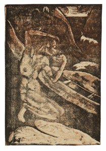 Rybak pijący obok swojego kajaka autorstwa Paul Gauguin