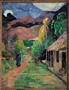 Ulica na Tahiti Malarstwo Paula Gauguina (1848-1903) 1891 Tolede, muzeum sztuki autorstwa Paul Gauguin