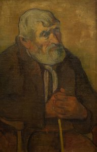Stary człowiek z kijem autorstwa Paul Gauguin