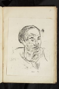 Przed i po - Głowa markizowej kobiety autorstwa Paul Gauguin