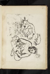Avant et après - Siedząca kobieta, kot z kociętami i świnia autorstwa Paul Gauguin