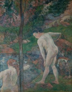 Kąpiący się w Bretanii Dwóch kąpiących się, 1887. autorstwa Paul Gauguin