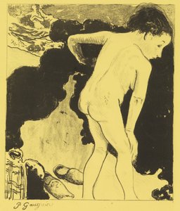 Kąpiący się w Bretanii, z Suity Volpini: Dessins litographiques, 1889., 1889. autorstwa Paul Gauguin