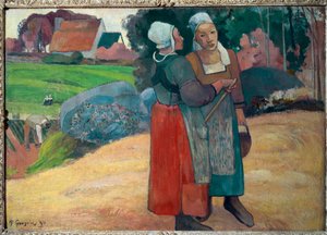 Chłopi bretońscy (olej na płótnie) autorstwa Paul Gauguin