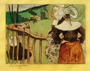 Bretończycy na barierze autorstwa Paul Gauguin