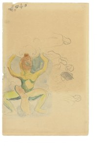 Danse maori (akwarela i ołówek na papierze) autorstwa Paul Gauguin