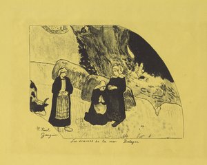 Dramaty morza: Bretania, 1889 autorstwa Paul Gauguin