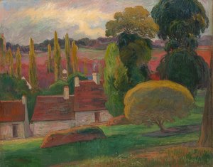 Dom wiejski w Bretanii. Około 1894 r autorstwa Paul Gauguin